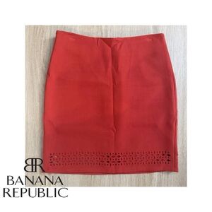 Banana Republic Laser Cut Detail Pencil Mini Skirt